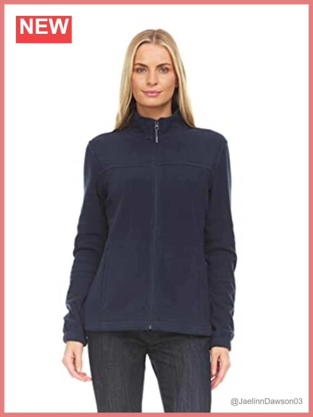 Womens Lightweight Full-Zip Polar Soft Fleece Jacket Long-Sleeve Outdoor Coat